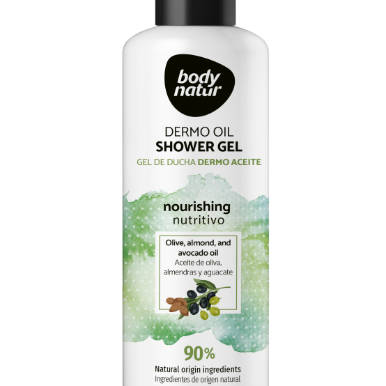 Gel de dus nutritiv cu ulei de masline, ulei de migdale si ulei de avocado, 400 ml, Body Natur