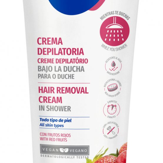 Crema depilatoare pentru dus toate tipurile de piele, cu fructe rosii, 200 ml, Body Natur