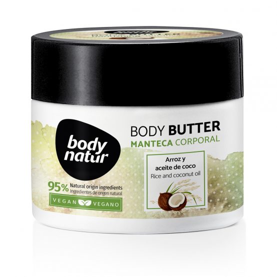 Unt de corp– orez si ulei de cocos, 200 ml, Body Natur